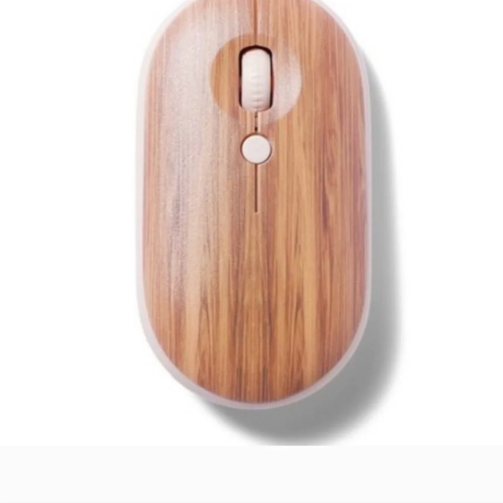 NWT Target Bullseye Playground Bluetooth Wireless Mouse, wood grain appearance